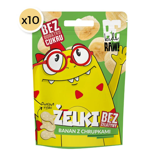 10x Kids Jelly Beans - Banana with Crisps 35g