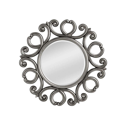 Adelere Silver Finish Frame Round Wall Mirror