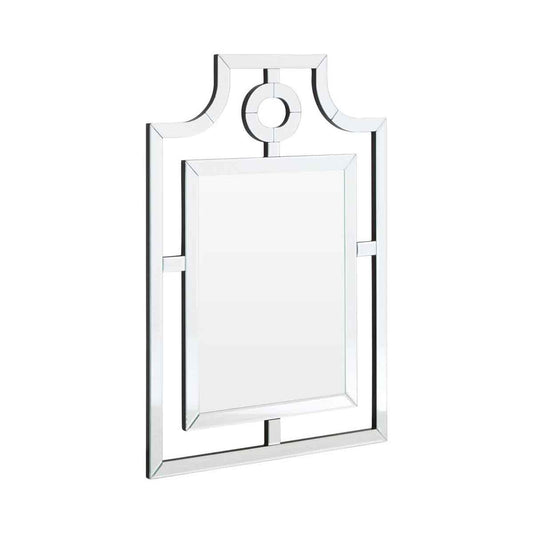Nicolette Cut Out Design Silver Wall Mirror
