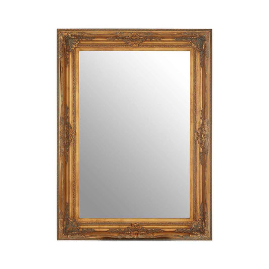 Brussels Baroque Rectangular Antique Gold Wall Mirror