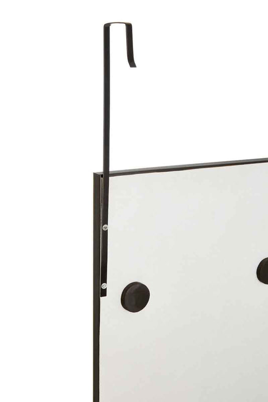 Mize Over Door Grey Plastic Frame Mirror