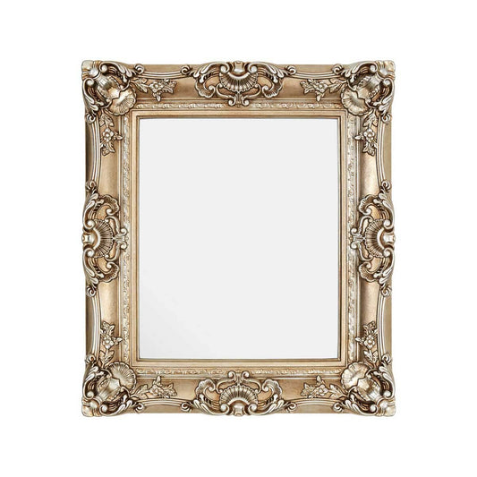 Adelere Champagne Finish Square Ornate Wall Mirror