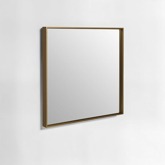 Ando Large Square Gold Finish Wall Mirror