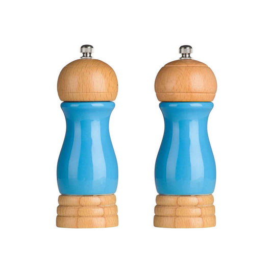 Natural Origins Blue Hi Gloss Salt And Pepper Mill Set