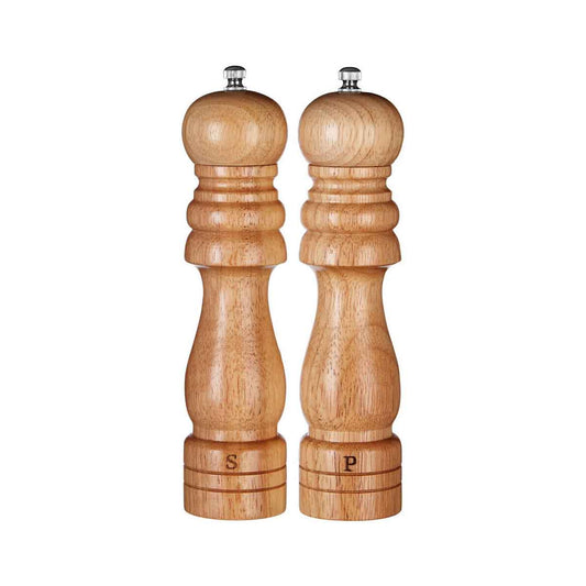 Natural Origins 20.3cm Rubberwood Salt and Pepper Set