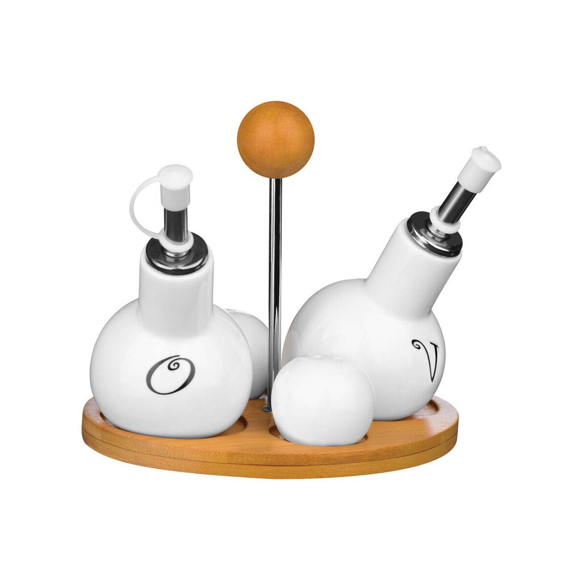 4pc Round Condiment Set