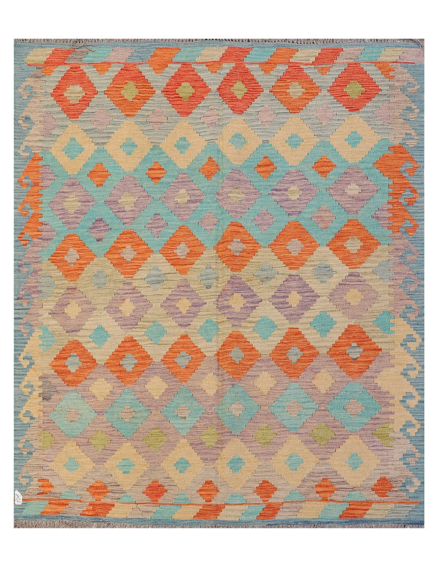 Maimana Afghanistan Kilim Rug - 223 x187 cm