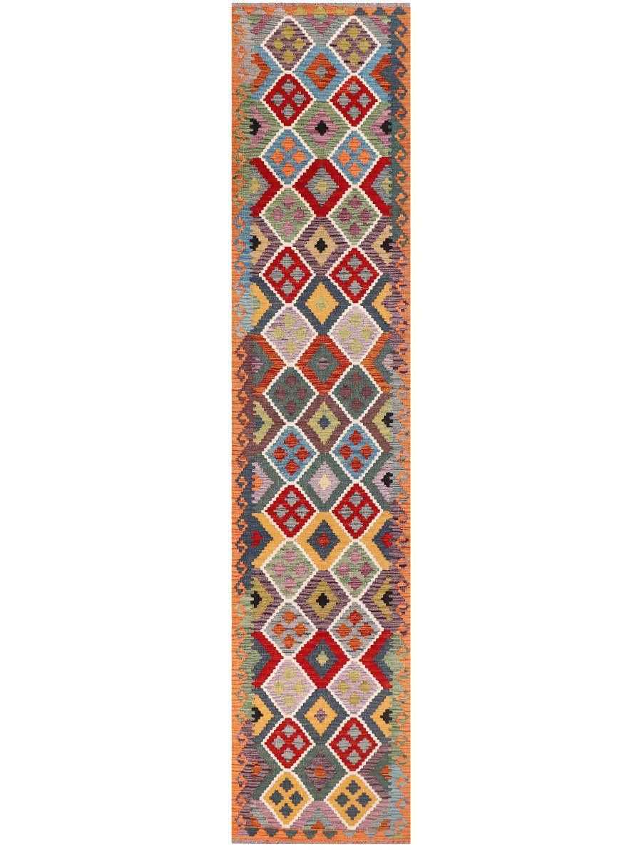 Maimana Afghanistan Kilim Runner - 380 x 81 cm