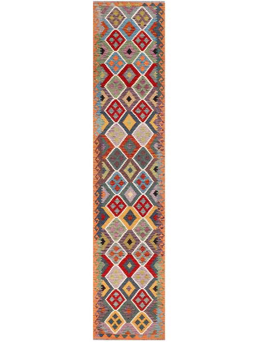 Maimana Afghanistan Kilim Runner - 380 x 81 cm