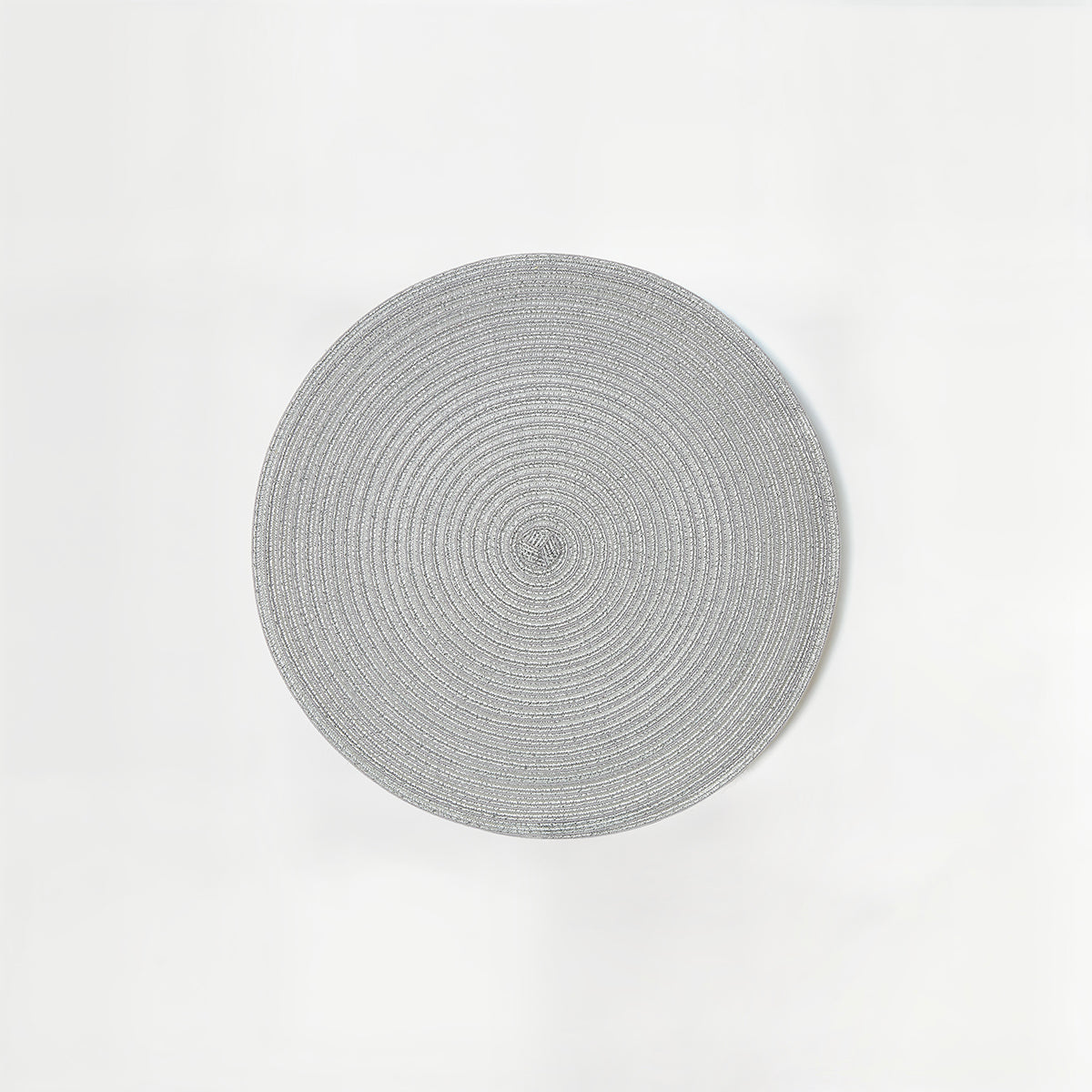 Alice Round Silver Thread Woven Placemat