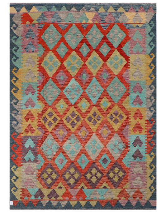 Maimana Afghanistan Kilim Rug - 242 x175 cm