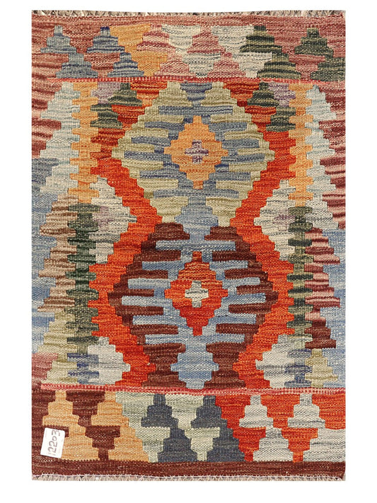 Maimana Afghanistan Kilim Rug - 84 x 56 cm
