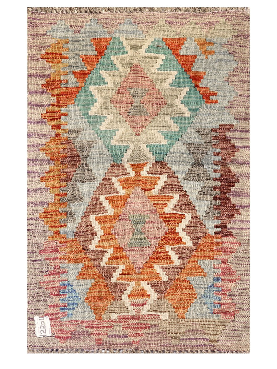 Maimana Afghanistan Kilim Rug - 84 x 54 cm