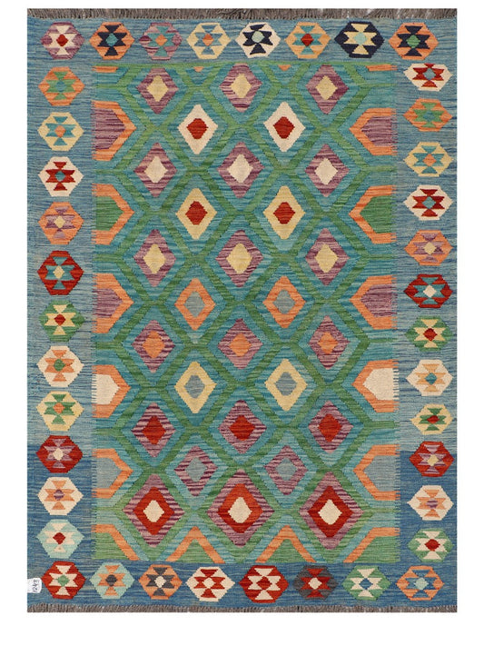 Maimana Afghanistan Kilim Rug - 205 x146 cm