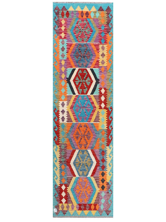 Maimana Afghanistan Kilim Runner - 286 x 80 cm