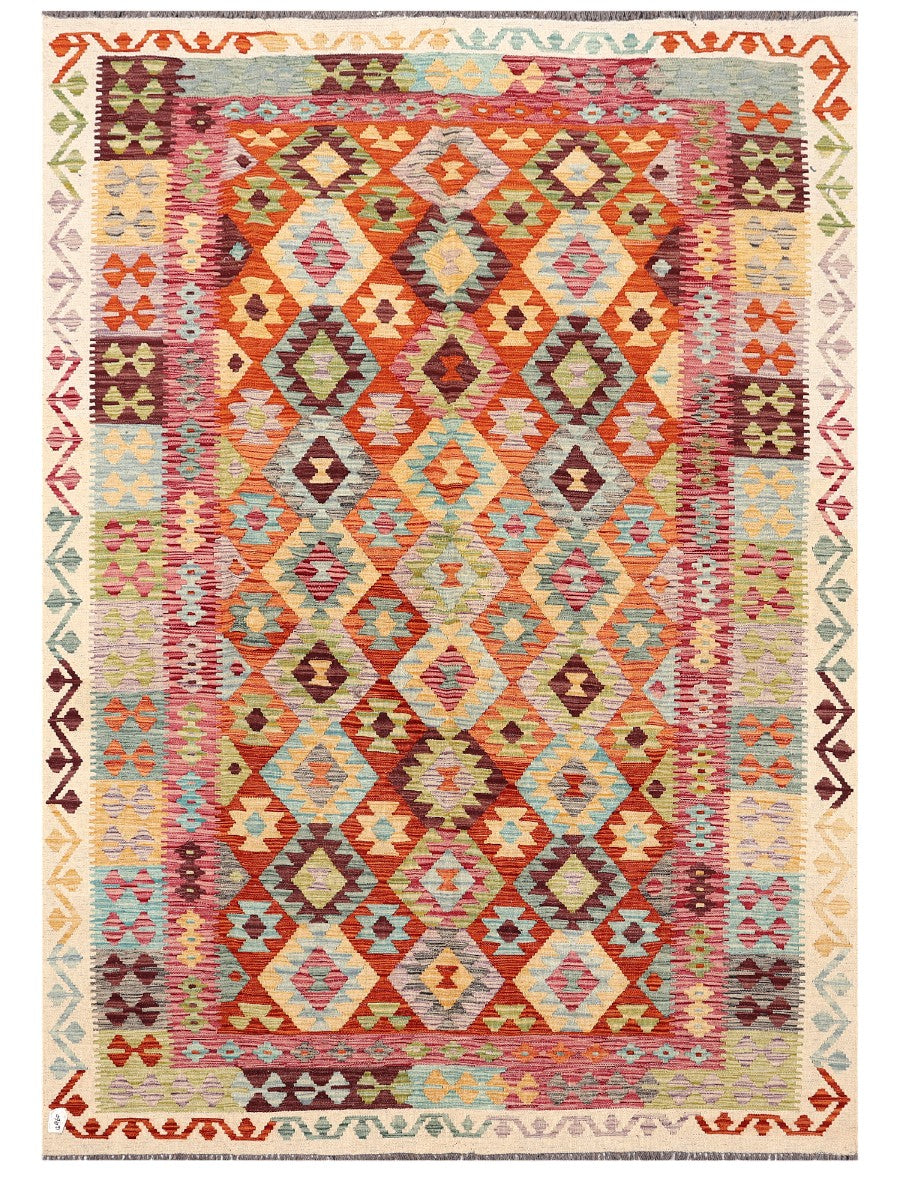 Maimana Afghanistan Kilim Rug - 287 x204 cm