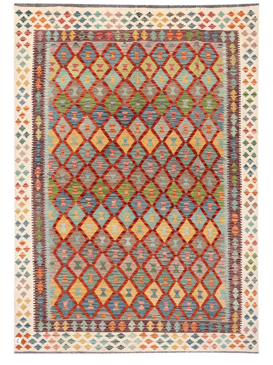 Maimana Afghanistan Kilim Rug - 293 x206 cm