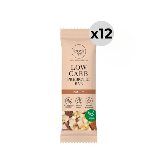 12x Low Carb Prebiotic Bar -  Nutty 35g