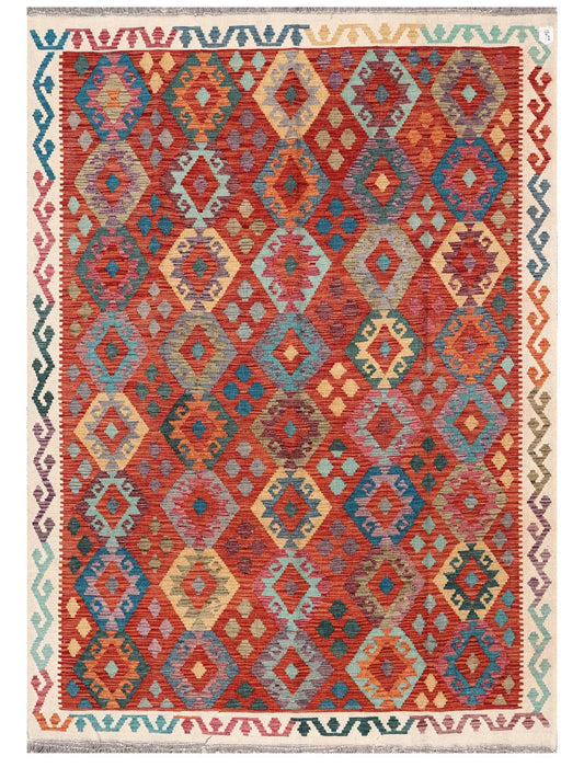 Maimana Afghanistan Kilim Rug - 246 x175 cm