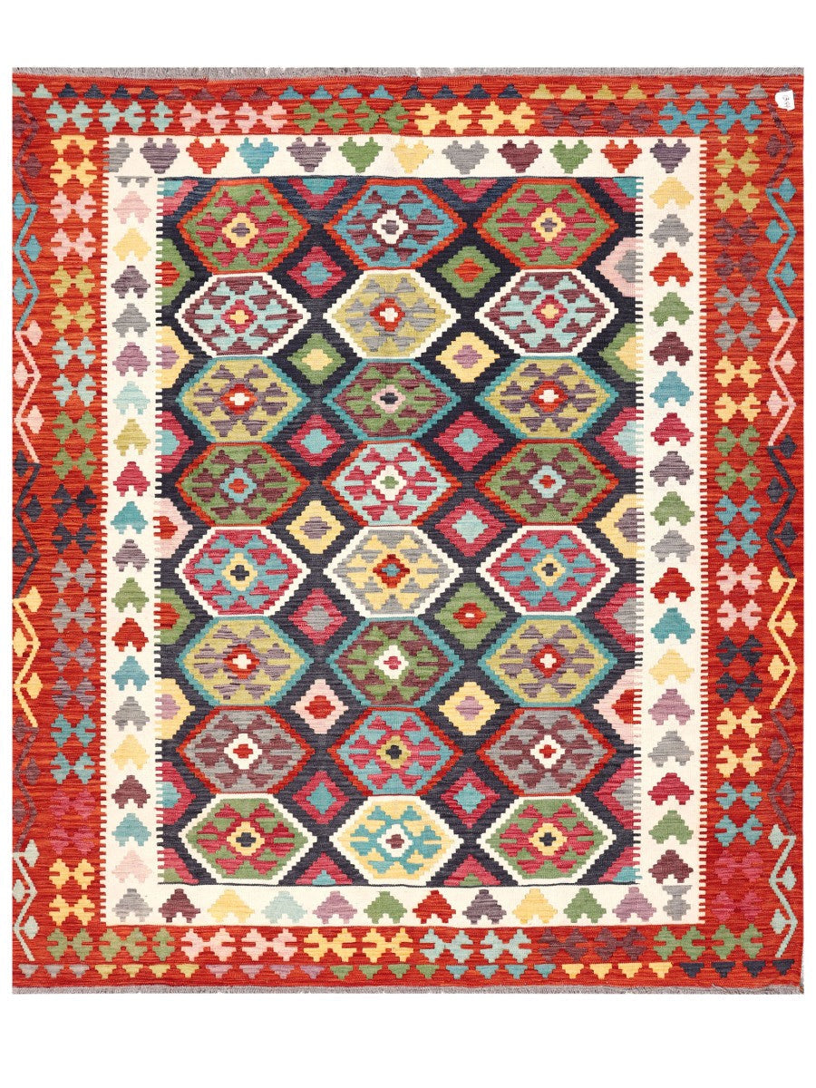 Maimana Afghanistan Kilim Rug - 241 x206 cm
