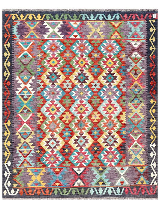 Maimana Afghanistan Kilim Rug - 243 x199 cm