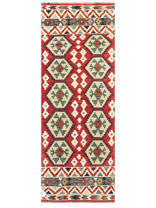 Maimana Afghanistan Kilim Rug - 205 x77 cm