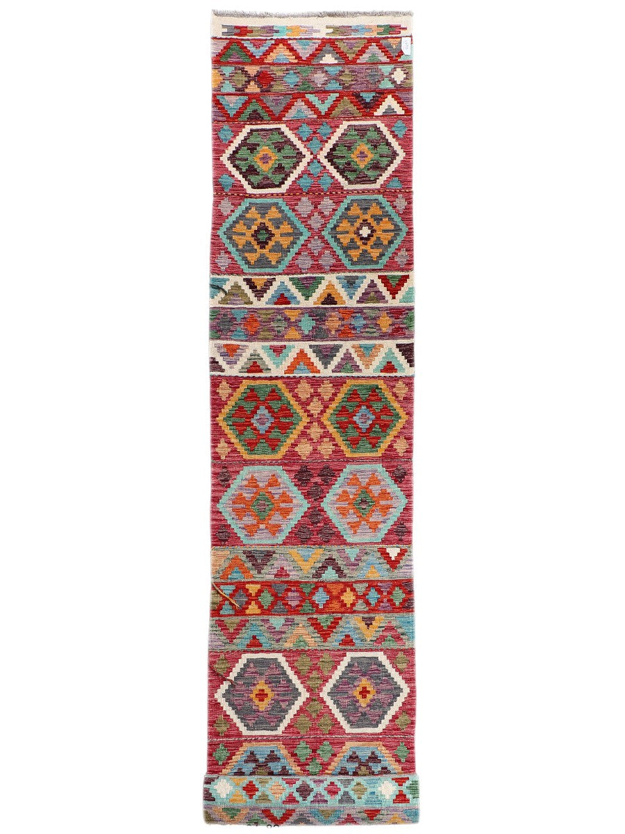 Maimana Afghanistan Kilim Runner - 494 x 82 cm
