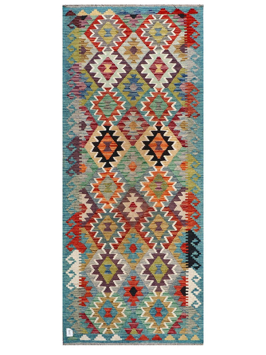 Maimana Afghanistan Kilim Rug - 242 x 83 cm