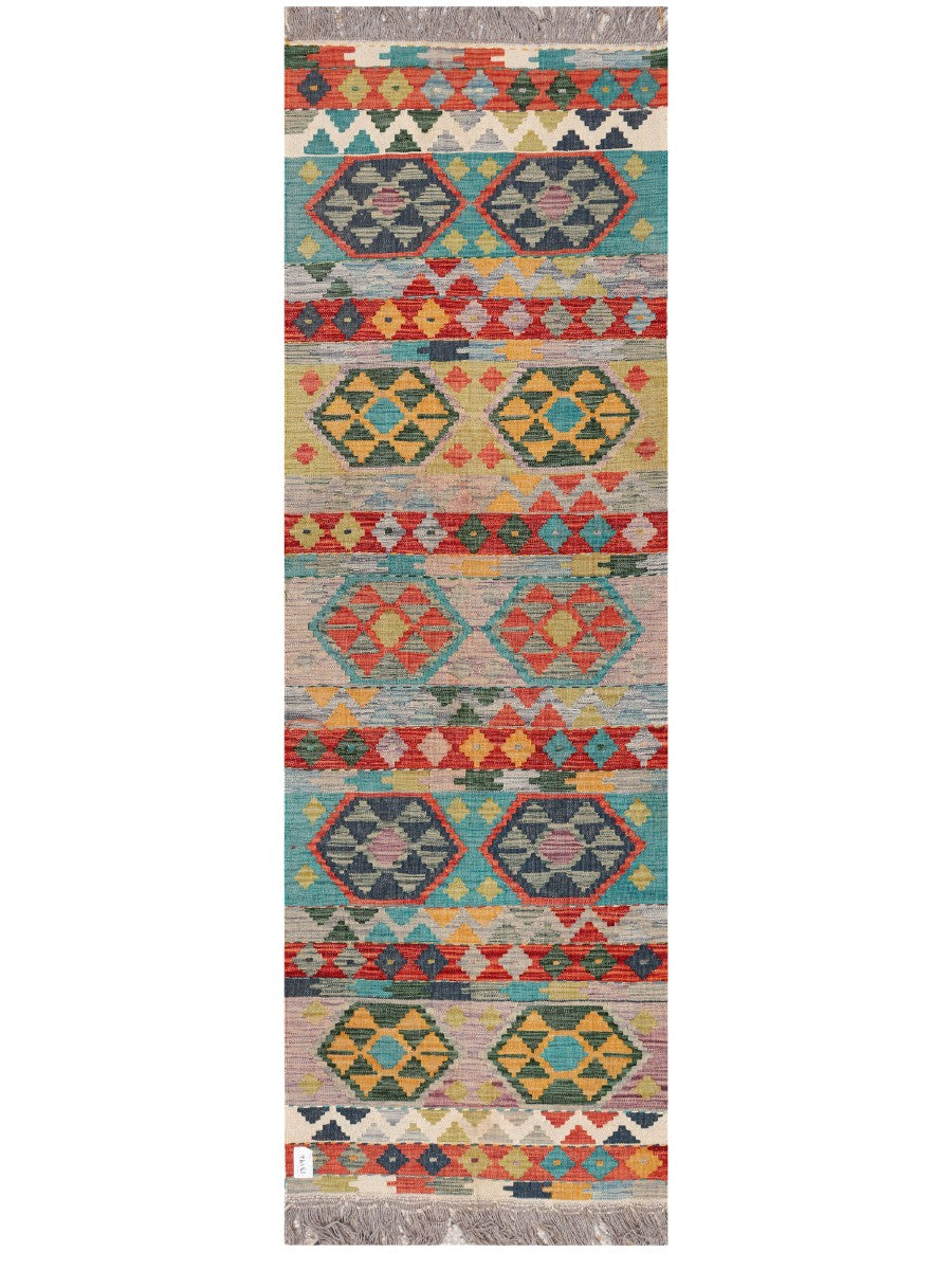 Maimana Afghanistan Kilim Rug - 245 x 76 cm