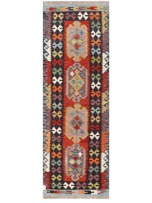 Maimana Afghanistan Kilim Rug - 247 x 83 cm