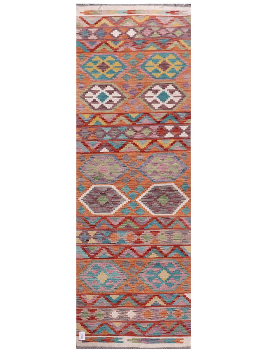 Maimana Afghanistan Kilim Runner - 256 x 77 cm