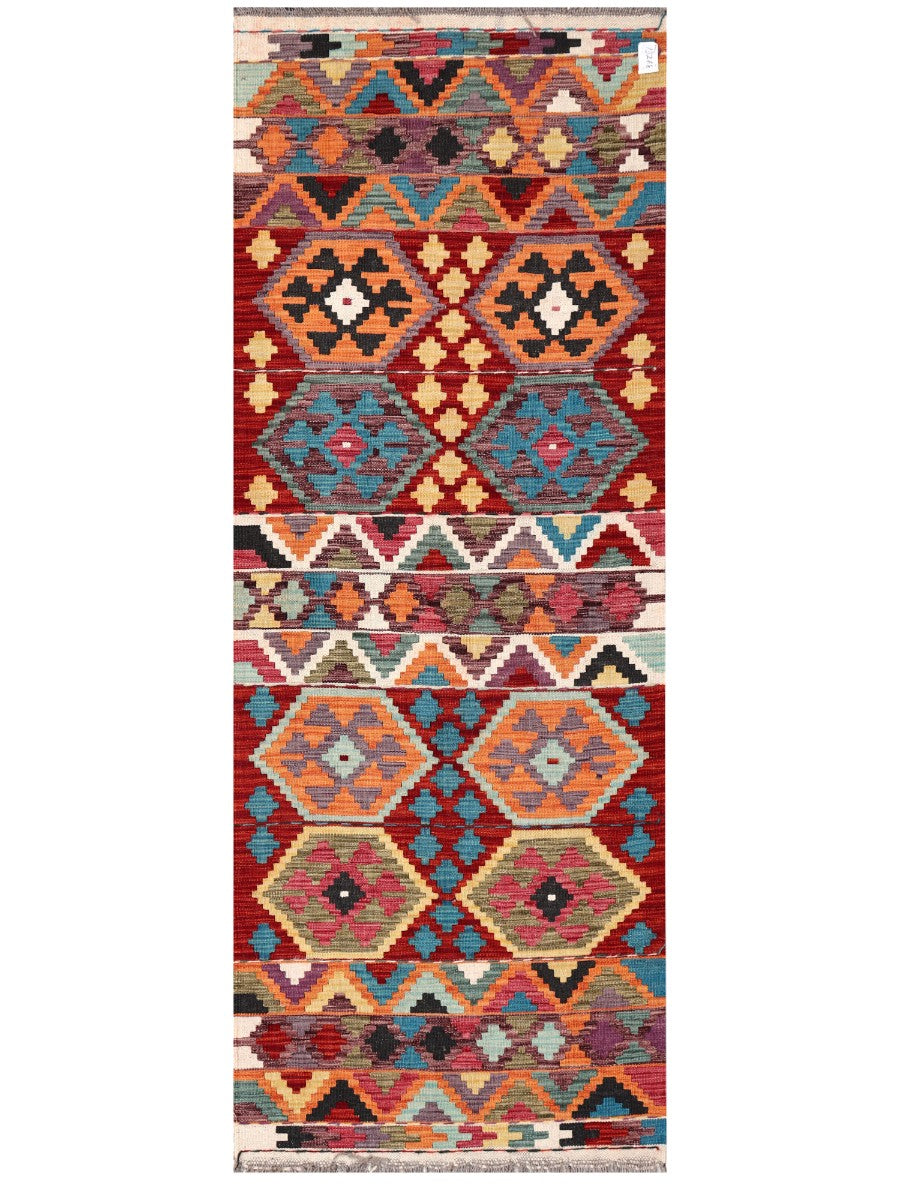 Maimana Afghanistan Kilim Rug - 212 x79 cm