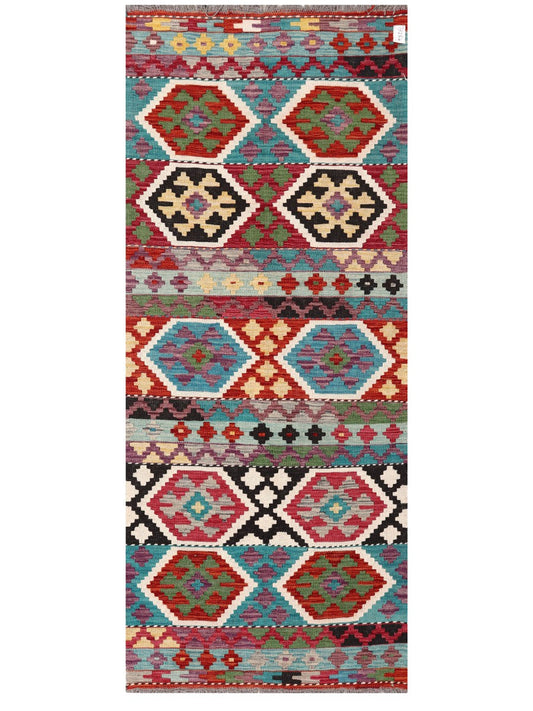 Maimana Afghanistan Kilim Rug - 205 x84 cm