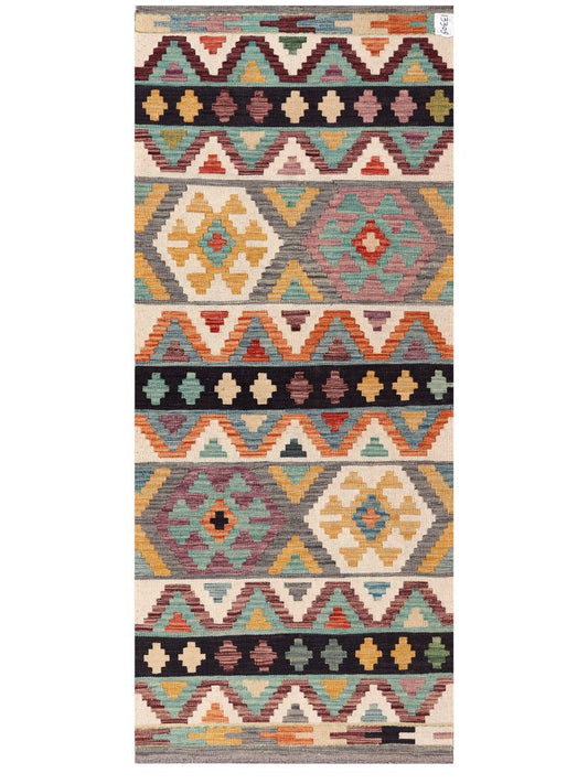 Maimana Afghanistan Kilim Rug - 190 x80 cm