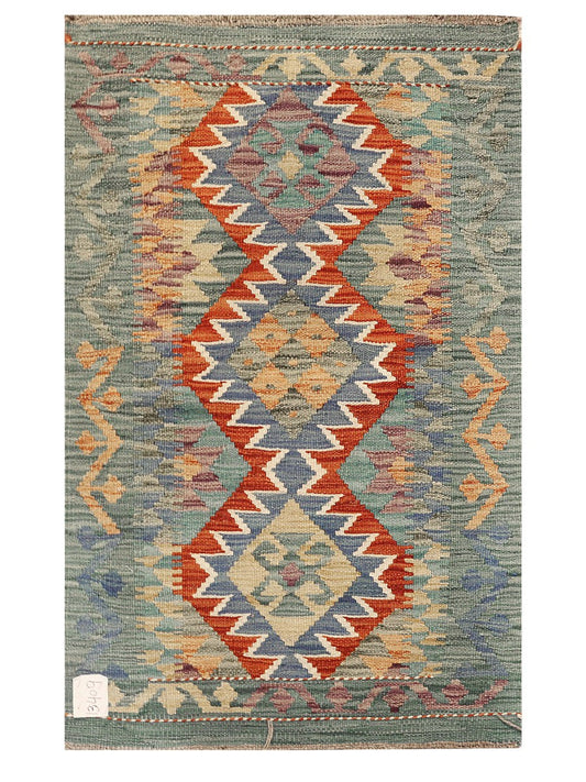 Maimana Afghanistan Kilim Rug - 98 x 61 cm