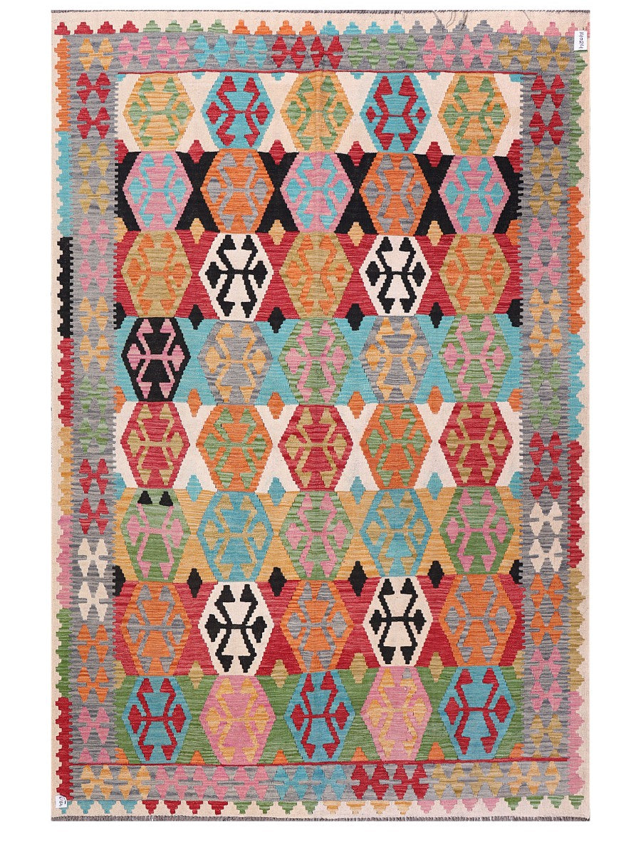 Maimana Afghanistan Kilim Rug - 299 x202 cm