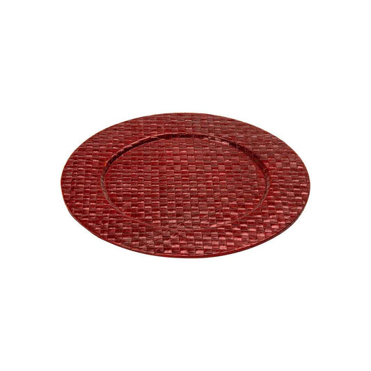 Pandanus Red Charger Plate