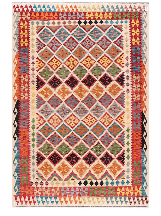Maimana Afghanistan Kilim Rug - 294 x201 cm