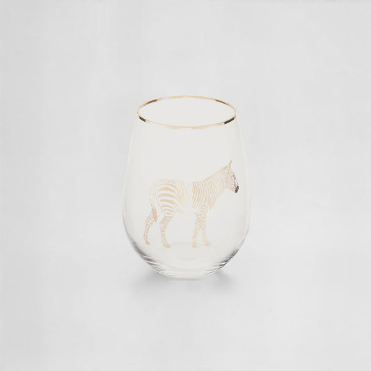 Nomi Gold Zebra Curved Tumbler