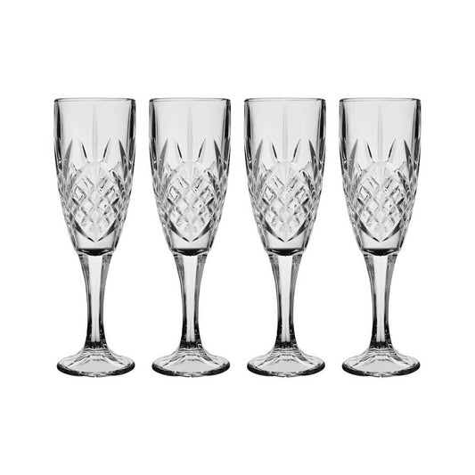 Beaufort Set of 4 Crystal  Champagne Glasses