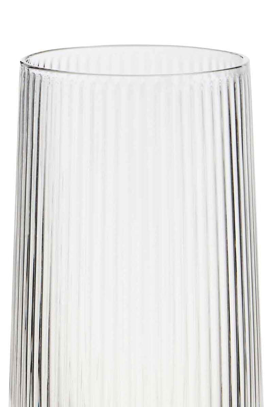 Set of Four Eldon Ribbed Clear Hi Ball Glasses MOB Packagaing