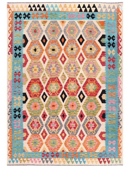 Maimana Afghanistan Kilim Rug - 297 x214 cm