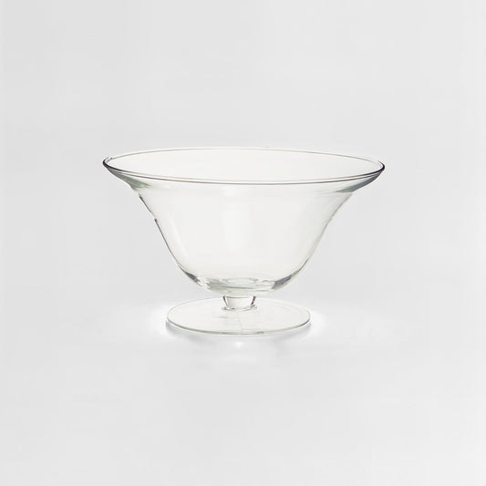 Ambra Clear Glass Fluted Bowl.