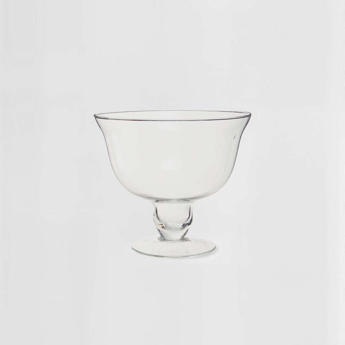 Ambra Clear Glass Footed Bowl