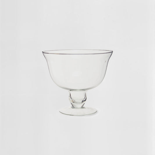 Ambra Clear Glass Footed Bowl