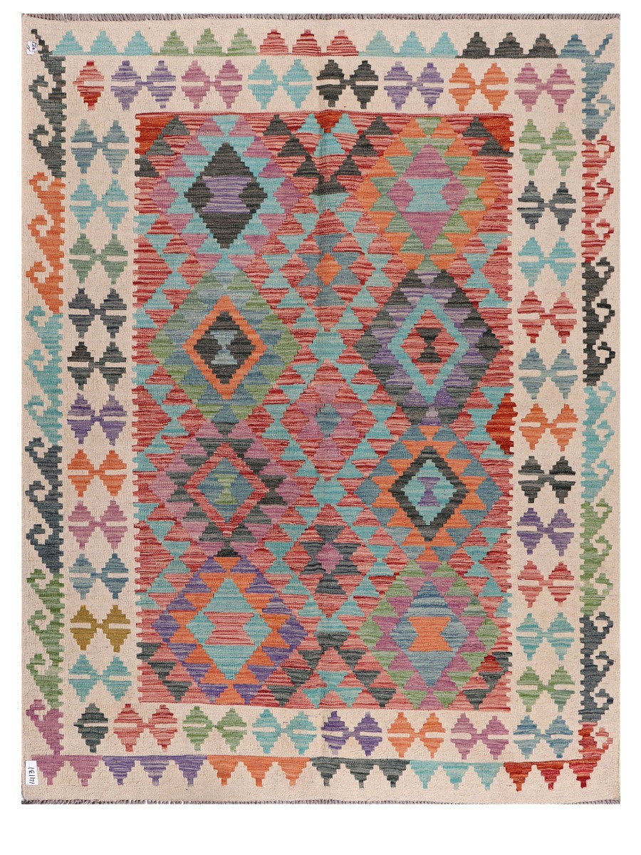 Maimana Afghanistan Kilim Rug - 207 x163 cm