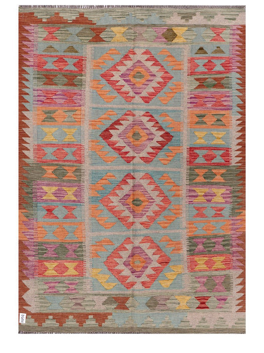 Maimana Afghanistan Kilim Rug - 206 x147 cm