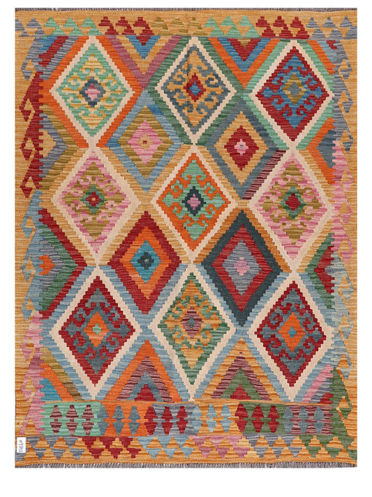 Maimana Afghanistan Kilim Rug - 195 x149 cm
