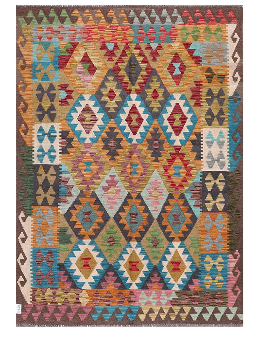 Maimana Afghanistan Kilim Rug - 207 x150 cm