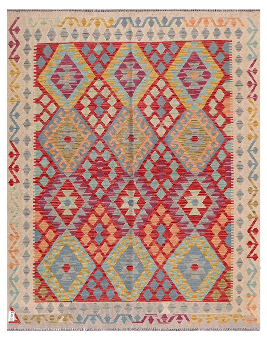 Maimana Afghanistan Kilim Rug - 197 x160 cm